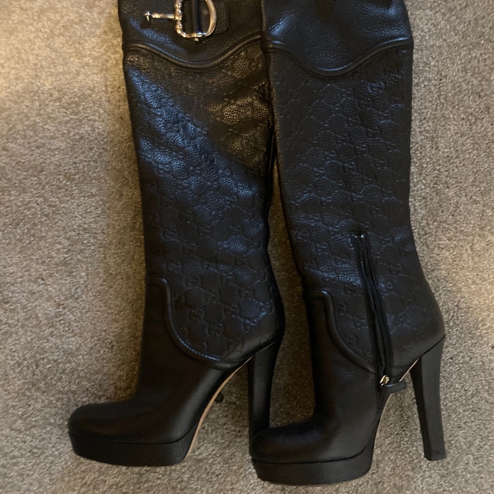 Gucci guccissima horsebit logo boot